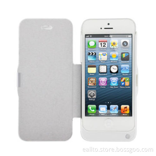 Mobile Phone Power Bank Case for iPhone 5/5S with Flip Cover, 4,200mAh Capacity